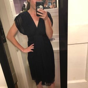 Diane von Furstenberg navy silk dress